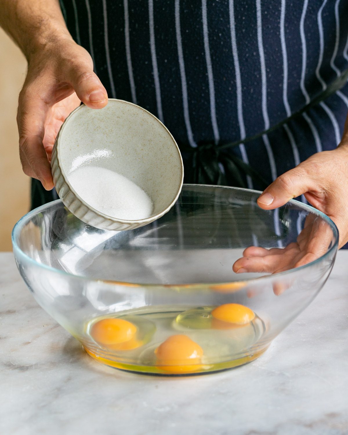 Making the crepe batter