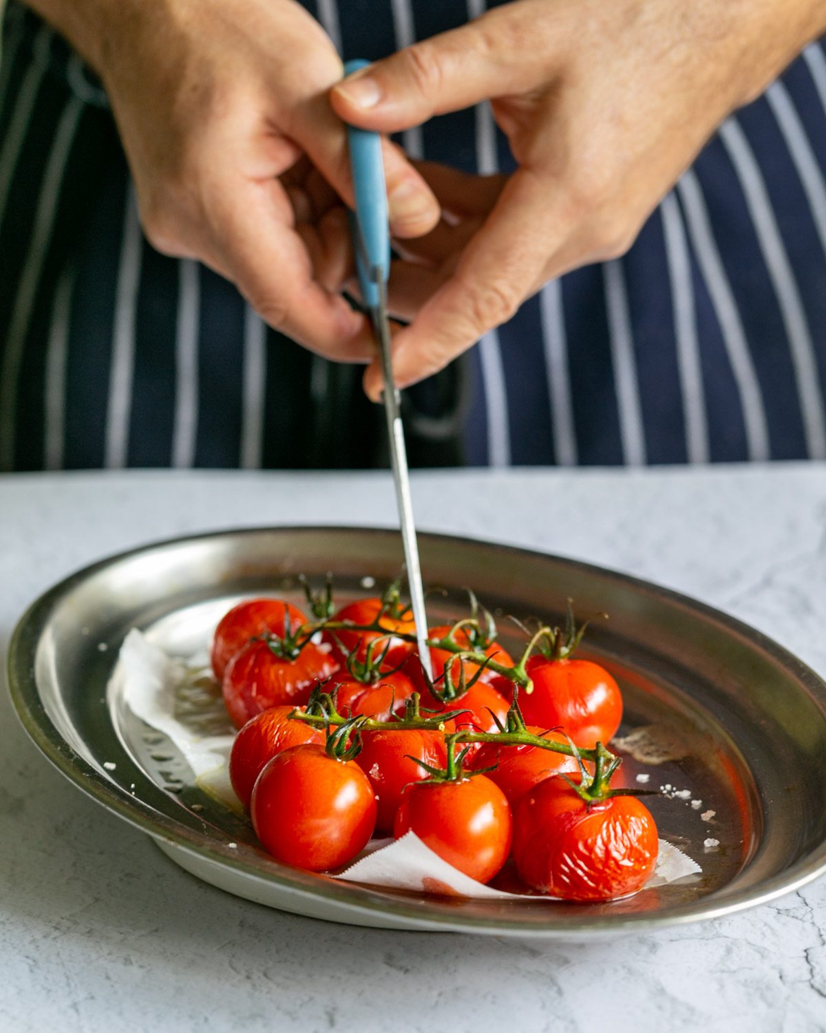 Oven roasted vine tomatoes