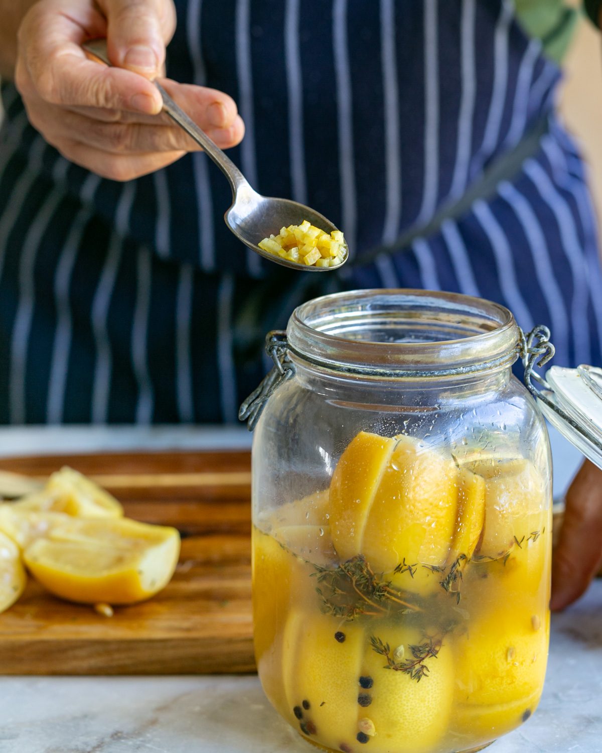 Preserved lemon diced