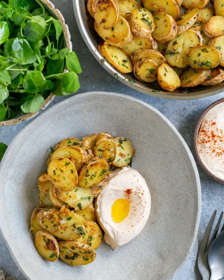 Roasted Kipfler Potatoes with Preserved Lemon Between2Kitchens