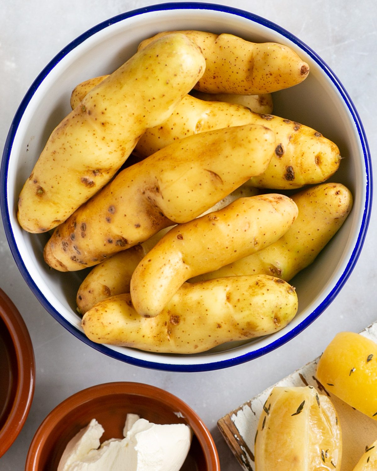 Kipfler Potatoes in a bowl