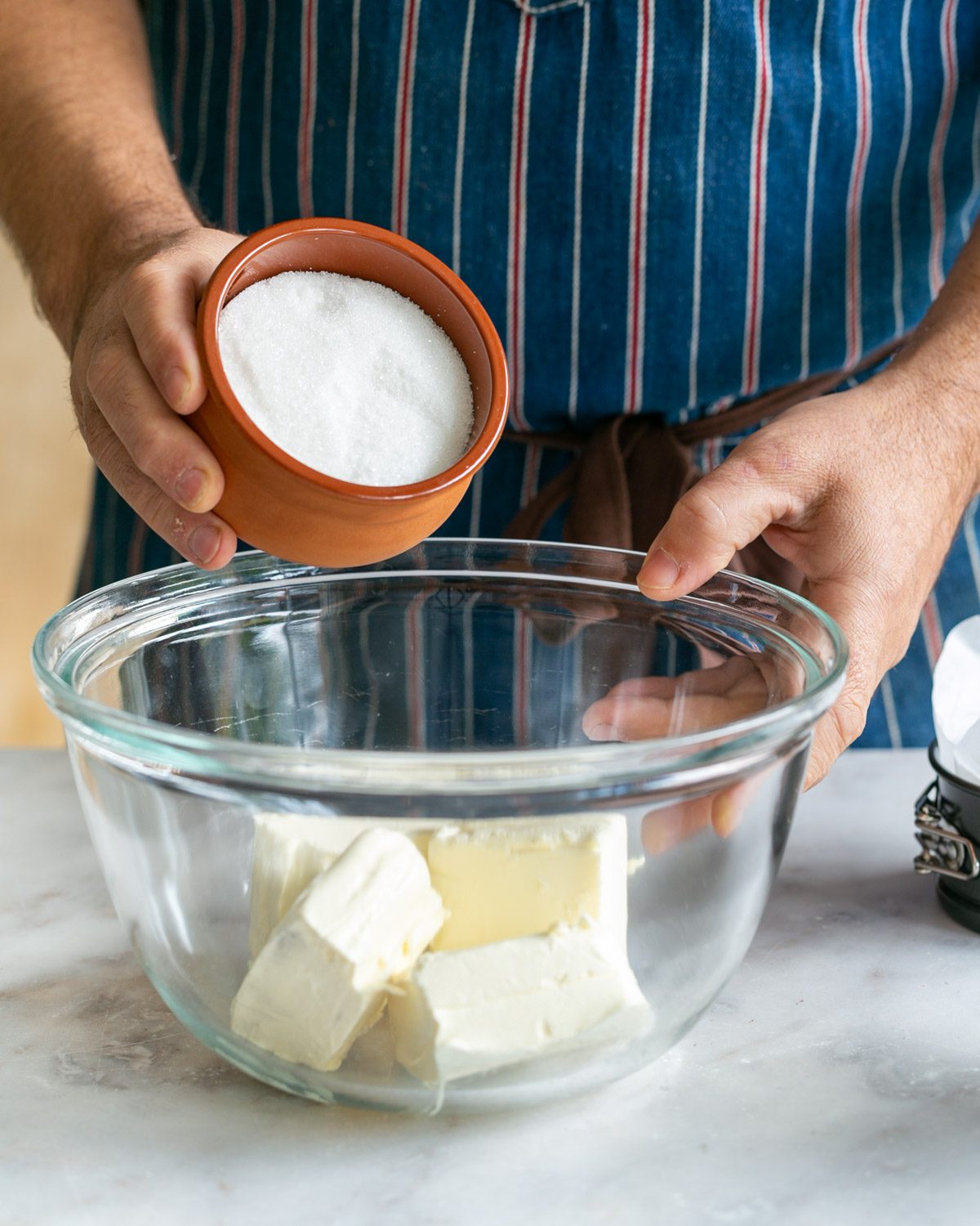 batter to make basque cheesecake