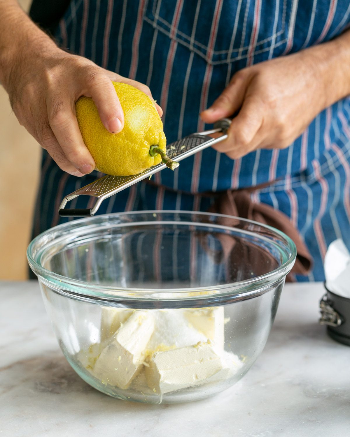 Batter to make basque cheesecake