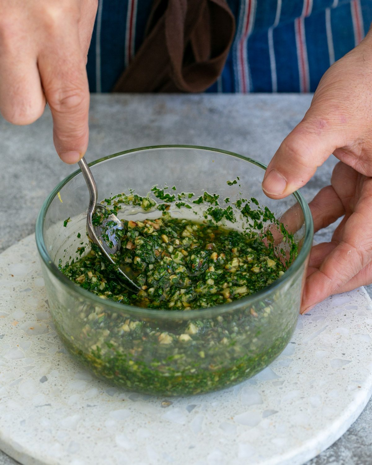 Walnut Lemon Gremolata in a bowl 