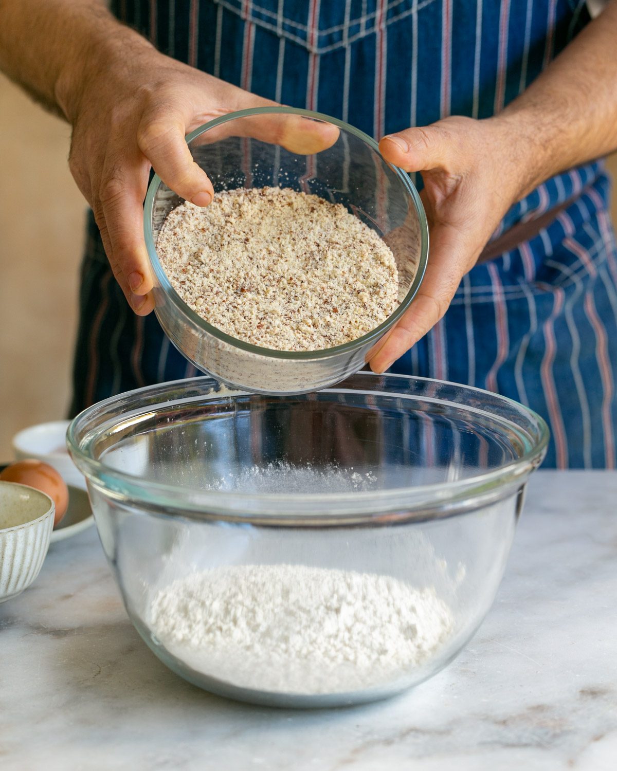 ingredients mixed in a glass bowl