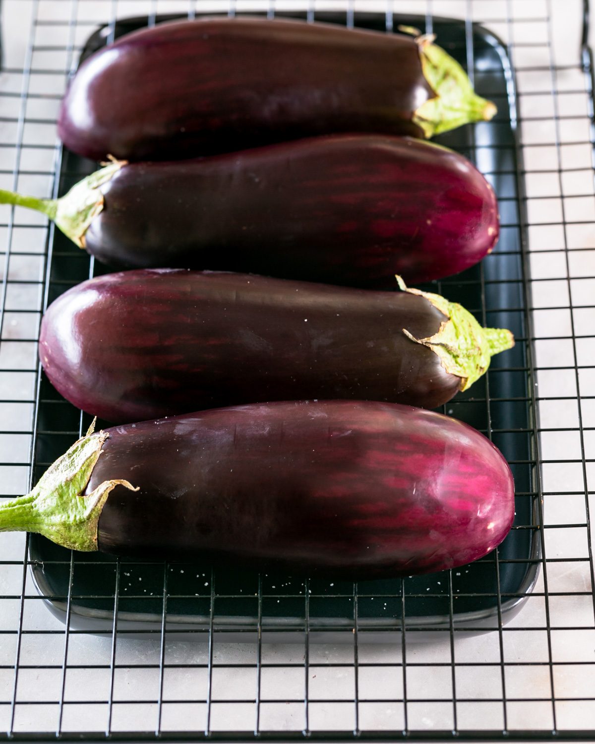 Salted eggplants